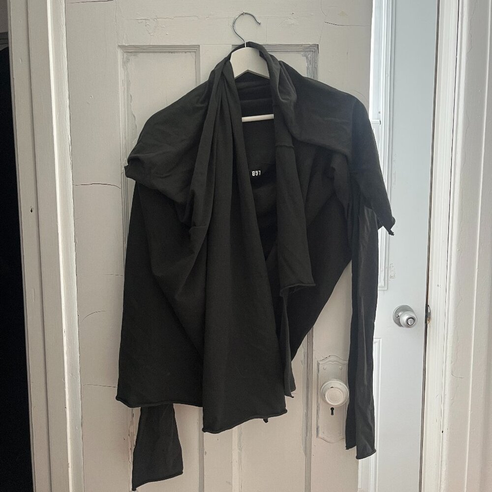 L.G.B. I6W9 Long Draped Cotton Cardigan